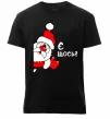 Мужская премиум футболка Є щось? Дід Мороз Черный фото