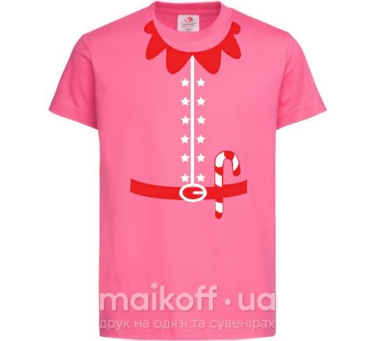 Детская футболка КОСТЮМ ЭЛЬФА Ярко-розовый фото