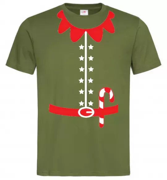 Чоловіча футболка Костюм Ельфа Оливковий фото