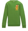 Детский Свитшот Новорічний Пряник ВИШИВКА Лаймовый фото