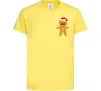 Дитяча футболка Новорічний Пряник ВИШИВКА Лимонний фото