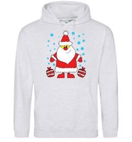 Чоловіча толстовка (худі) Дід Мороз з подарунком