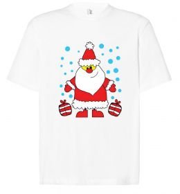 Футболка Оверсайз Дід Мороз з подарунком