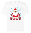Футболка Оверсайз Дід Мороз з подарунком Белый фото