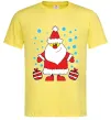 Мужская футболка Дід Мороз з подарунком Лимонный фото