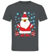 Мужская футболка Дід Мороз з подарунком Графит фото