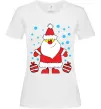 Женская футболка Дід Мороз з подарунком Белый Женская футболка Дід Мороз з подарунком Белый фото
