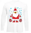 Лонгслив Дід Мороз з подарунком Белый Лонгслив Дід Мороз з подарунком Белый фото