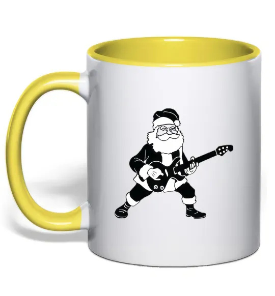 Чашка з кольоровою ручкою SANTA ROCK Лимонний фото