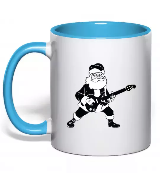 Чашка з кольоровою ручкою SANTA ROCK Блакитний фото