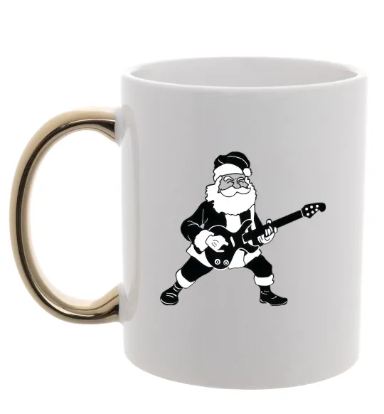 Чашка з кольоровою ручкою SANTA ROCK Золото фото