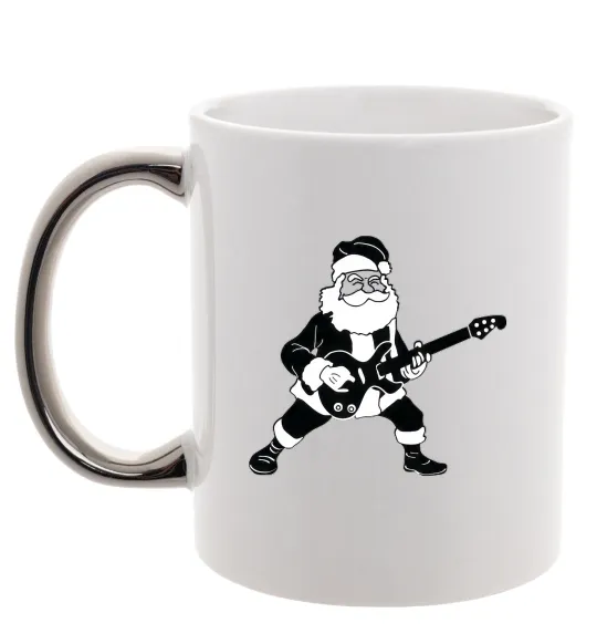 Чашка з кольоровою ручкою SANTA ROCK Срібло фото
