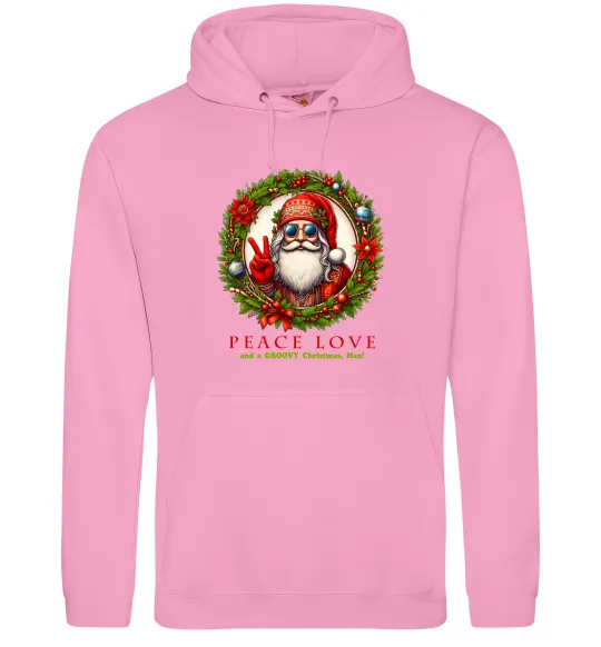Женская толстовка (худи) Santa peace Розовый фото