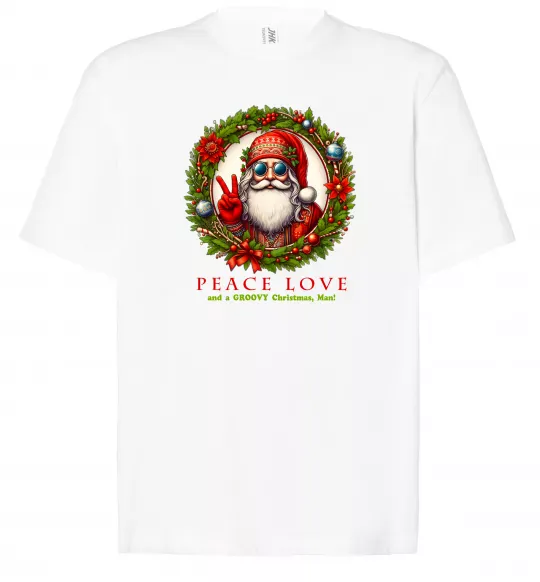Футболка Оверсайз Santa peace Білий фото