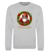 Світшот Santa peace Сірий меланж фото