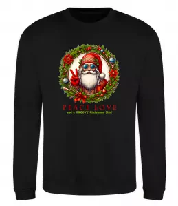 Свитшот Santa peace Черный фото