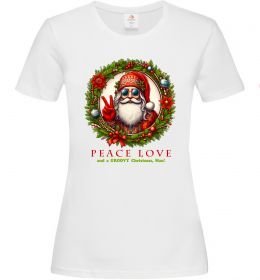 Женская футболка Santa peace