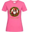 Женская футболка Santa peace Ярко-розовый фото