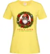 Женская футболка Santa peace Лимонный фото