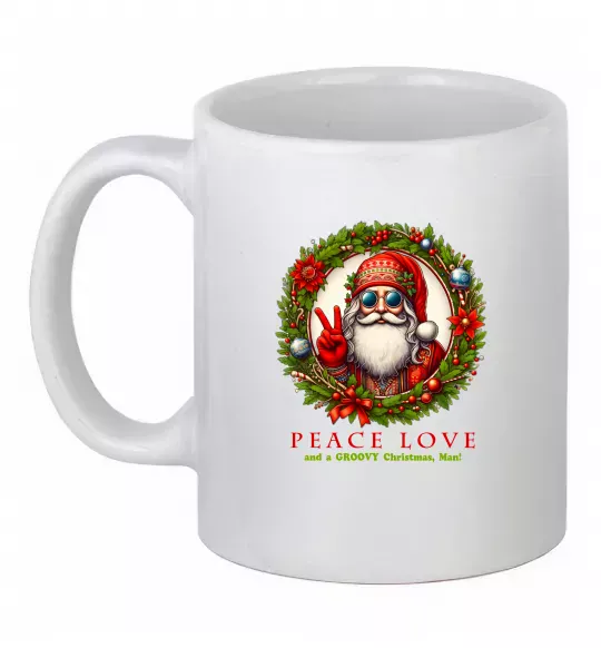 Чашка керамічна Santa peace Білий фото