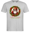 Чоловіча футболка Santa peace Сірий фото