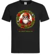 Чоловіча футболка Santa peace Чорний фото