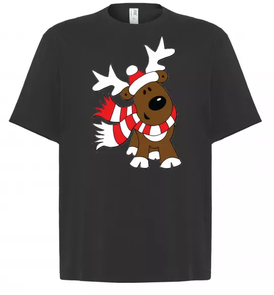 Футболка Оверсайз STRIPED DEER Чорний фото