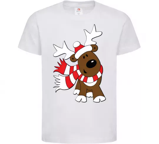 Дитяча футболка STRIPED DEER Білий фото