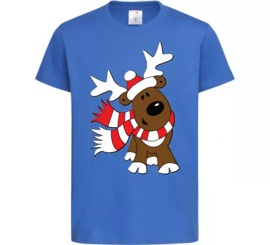 Дитяча футболка STRIPED DEER Яскраво-синій фото