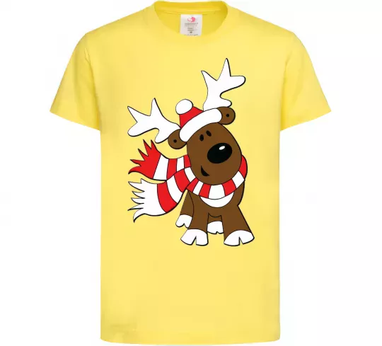 Дитяча футболка STRIPED DEER Лимонний фото