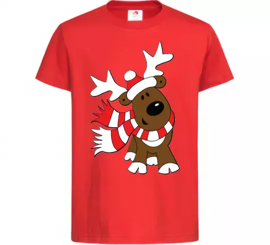 Дитяча футболка STRIPED DEER Червоний фото