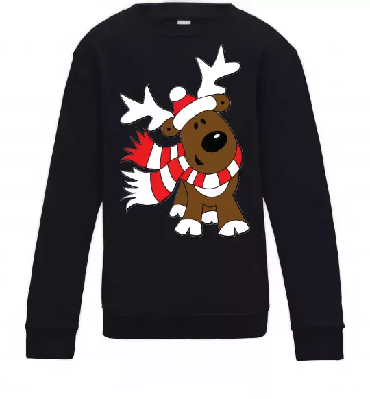 Дитячий світшот STRIPED DEER Чорний фото