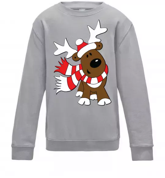 Дитячий світшот STRIPED DEER Сірий меланж фото