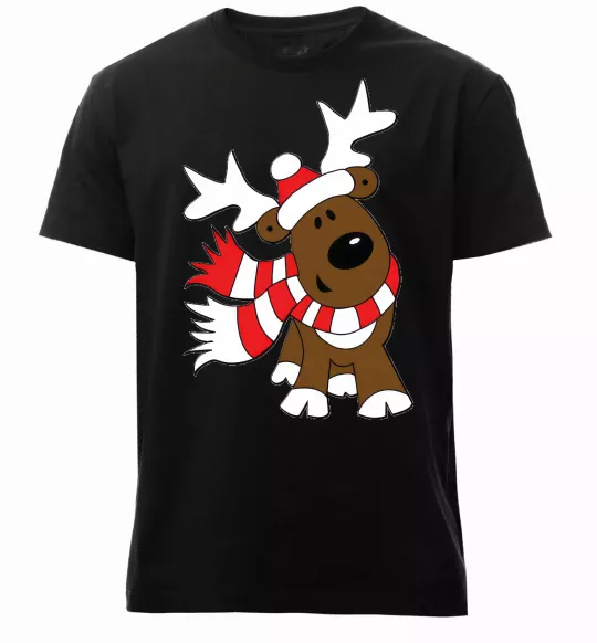 Чоловіча преміум футболка STRIPED DEER Чорний фото