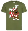 Мужская футболка STRIPED DEER Оливковый Мужская футболка STRIPED DEER Оливковый фото