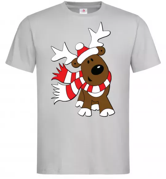 Мужская футболка STRIPED DEER Серый фото