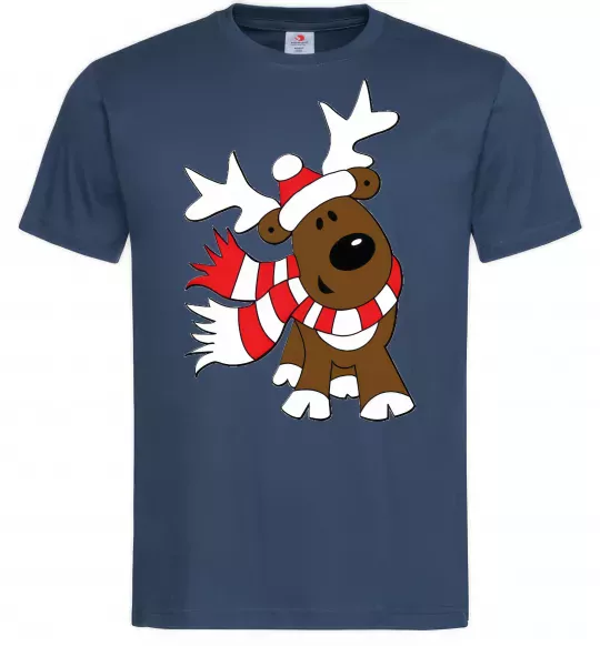 Мужская футболка STRIPED DEER Темно-синий фото