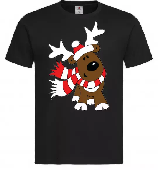 Мужская футболка STRIPED DEER Черный фото