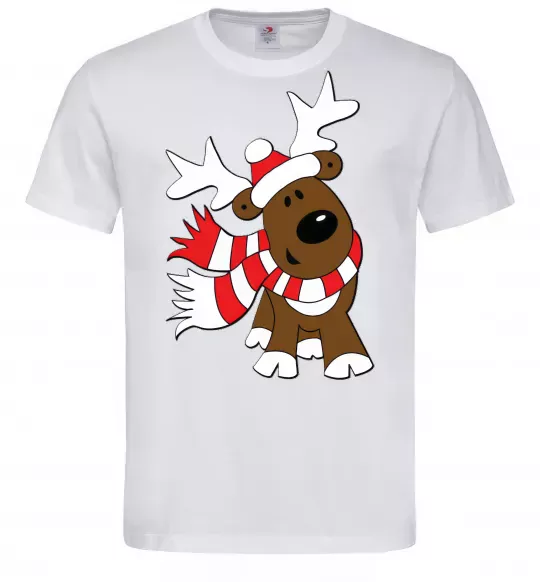 Мужская футболка STRIPED DEER Белый фото