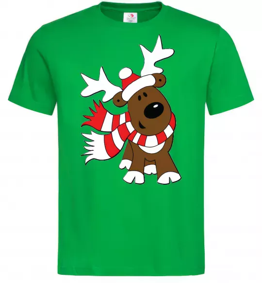 Мужская футболка STRIPED DEER Зеленый фото