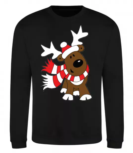 Світшот STRIPED DEER Чорний фото