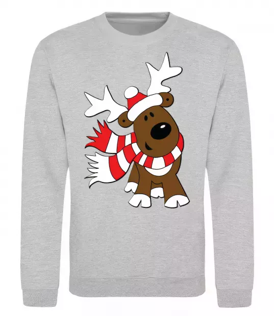 Світшот STRIPED DEER Сірий меланж фото