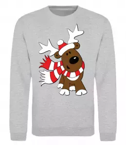 Свитшот STRIPED DEER Серый меланж фото