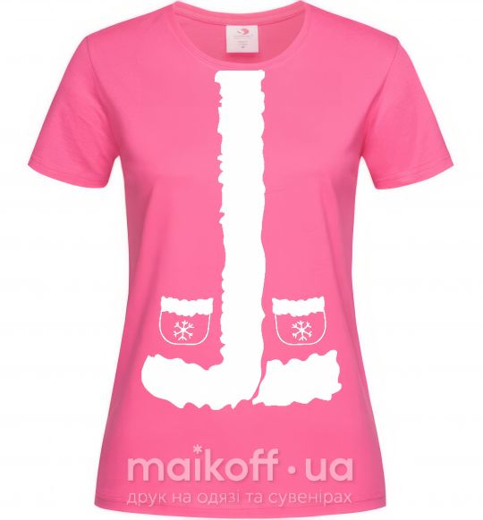 Жіноча футболка СНЕГУРОЧКА Яскраво-рожевий фото
