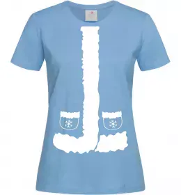Жіноча футболка Снігурочка Блакитний фото