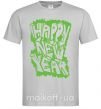 Мужская футболка HAPPY NEW YEAR GRAFFITI Серый фото