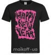 Мужская футболка HAPPY NEW YEAR GRAFFITI Черный фото