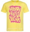 Мужская футболка HAPPY NEW YEAR GRAFFITI Лимонный фото