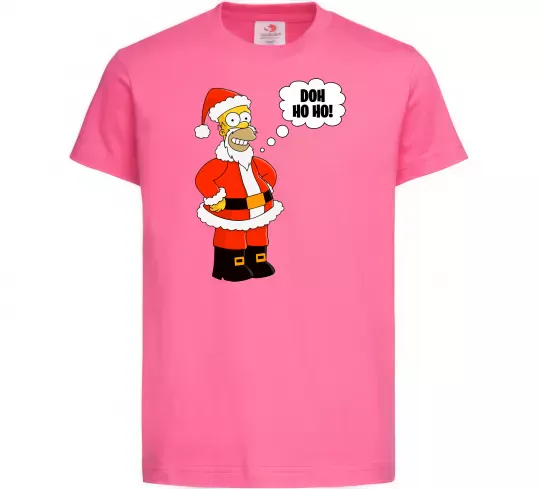 Детская футболка SIMPSON SANTA Ярко-розовый фото