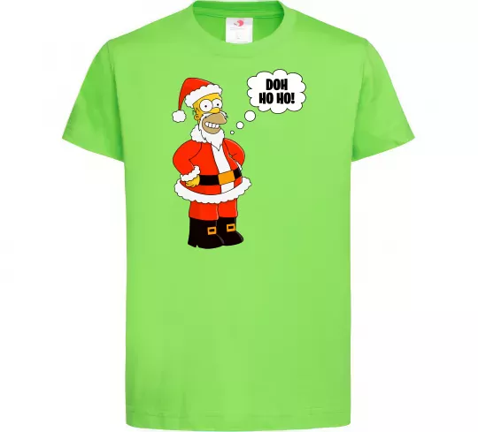 Детская футболка SIMPSON SANTA Лаймовый фото